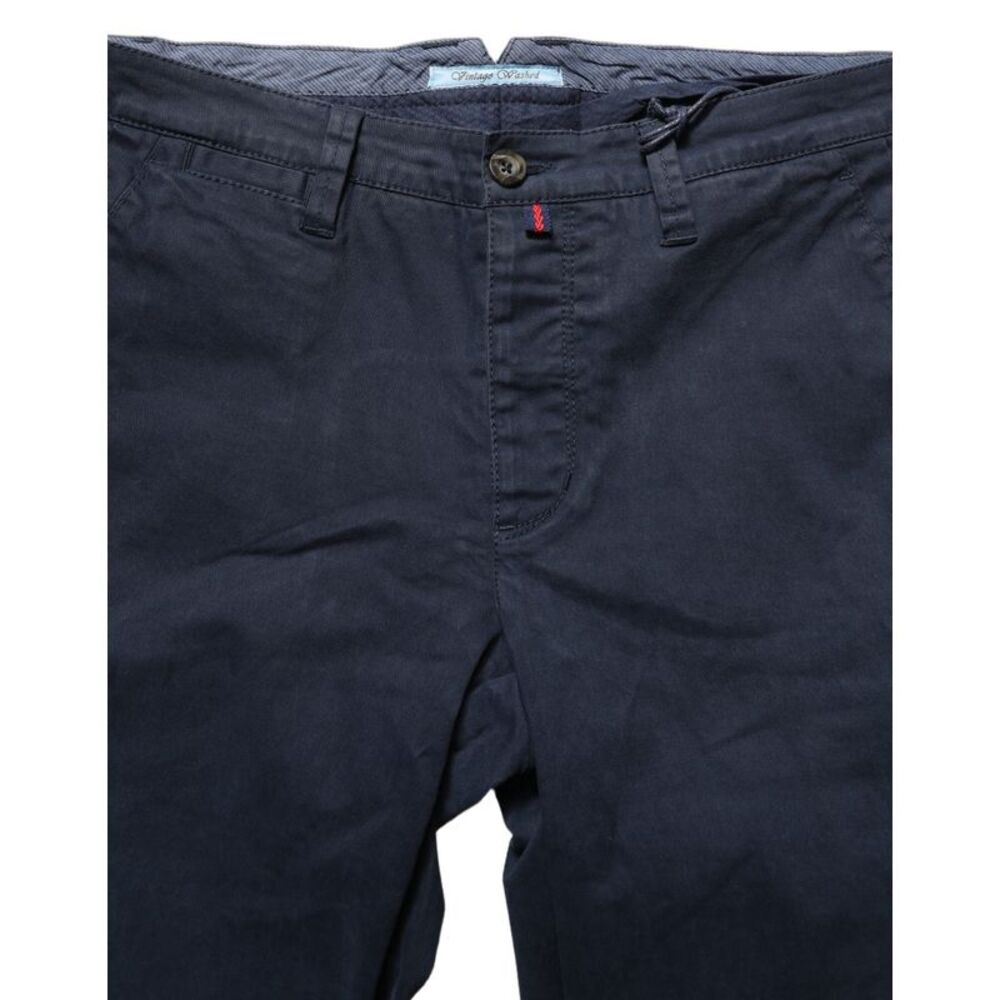Domenico Tagliente Navy Blue Skinny Chino Mid Waist Men Men's Pants